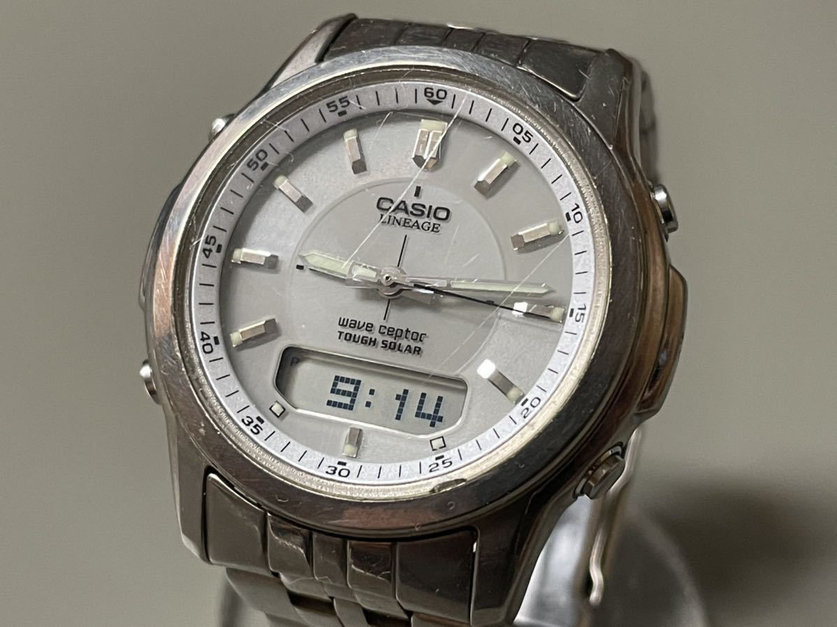 1円〜◇ カシオ CASIO リニエージ LINEAGE ウェーブセプター チタン 