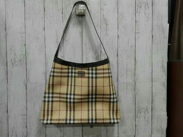 定番，最新作 BURBERRY London バーバリー ロンドン ショルダーバッグ ベージュ ワン ノバチェック チェック柄 レザー(ショルダーバッグ)｜売買されたオークション情報、yahooの商品情報をアーカイブ公開 - オ かばん、バッグ