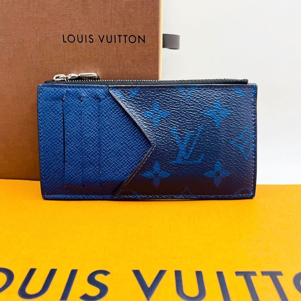 美品】ディスカバリー・コンパクト ウォレット タイガラマ ブルー 咎め 