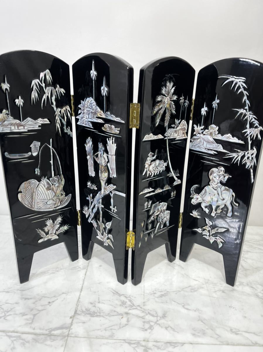貝細工 屏風 貝細工の屏風 (衝立) 貝細工の屏風 (衝立) 【公式通販】