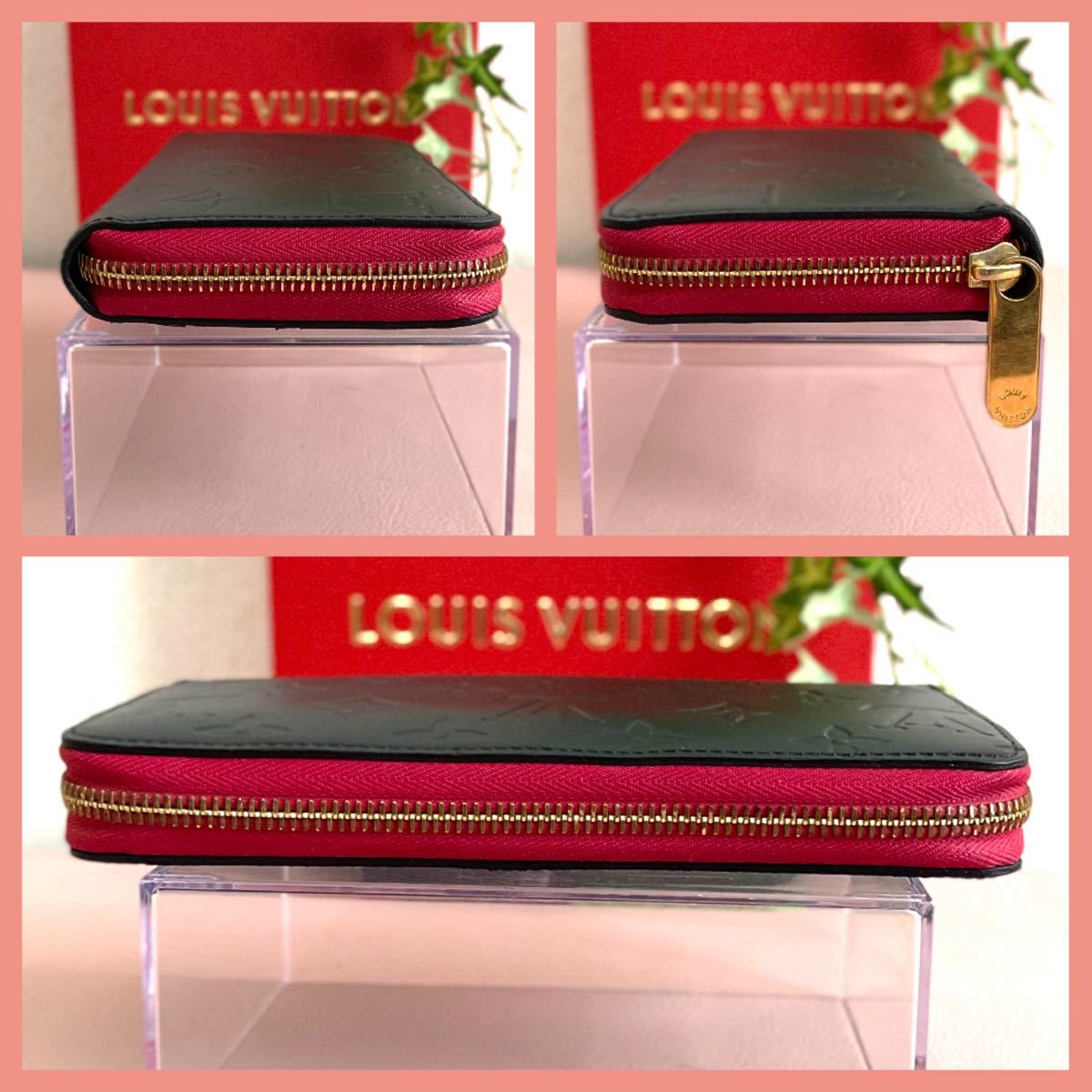 本物保証】極美品 ヴィトン ヴェルニ ブラック 長財布 ラウンド  