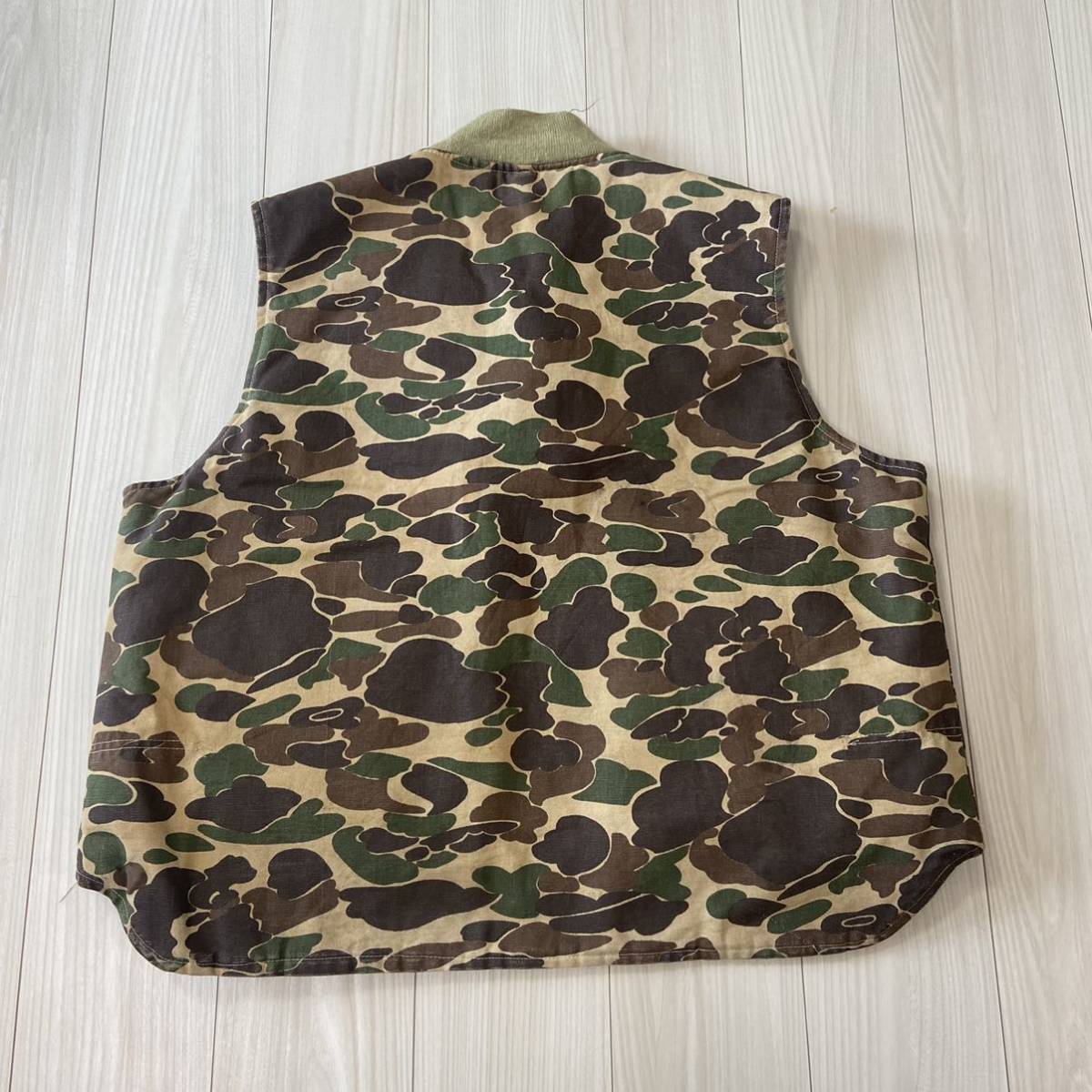 Carhartt 迷彩柄 ベスト　USA 80s 希少モデル　古着ベスト 希少 80s90s Carhartt アークティックベスト ダックハンターカモ 迷彩