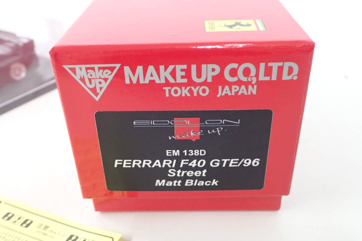 1円～ 未使用 MAKE UP EIDOLO 1/43 FERRARI F40 GTE/96 Street Matt