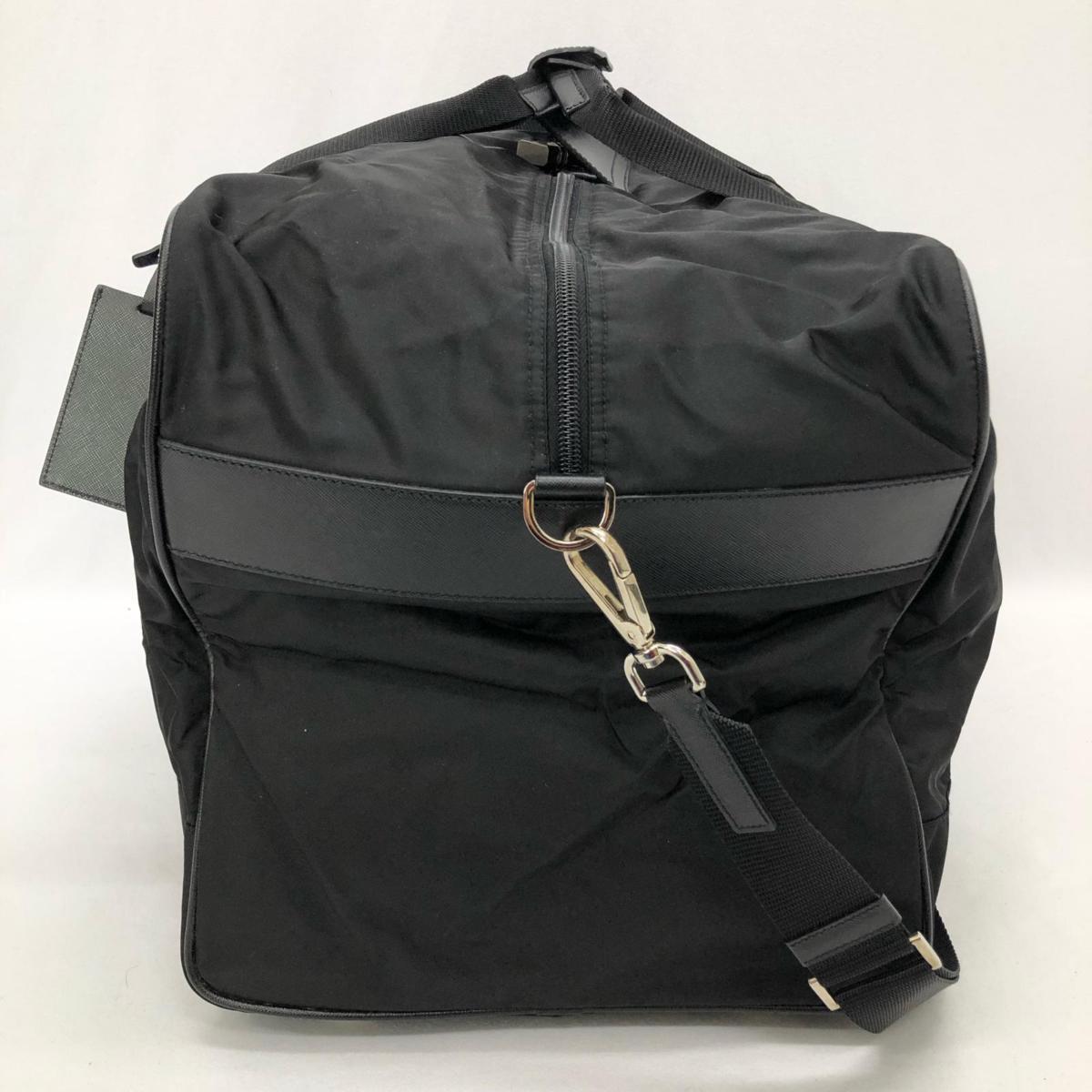 PRADA プラダ ボストンバッグ ショルダー付き 2WAY ナイロン 黒 鍵付き 