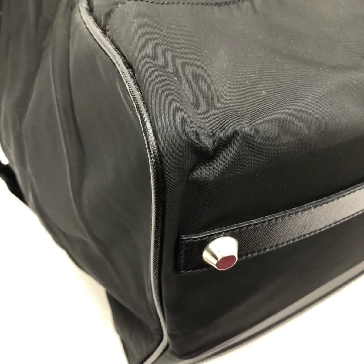 PRADA プラダ ボストンバッグ ショルダー付き 2WAY ナイロン 黒 鍵付き 