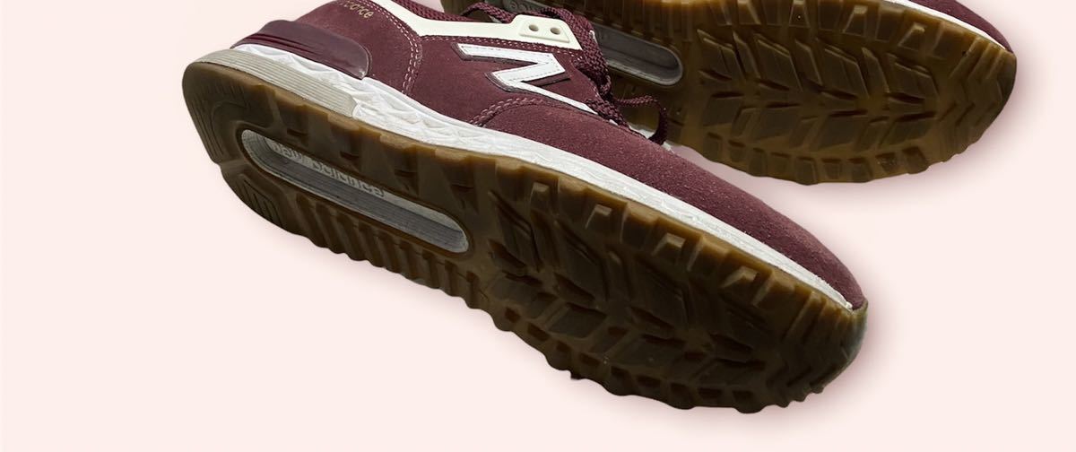 NEW BALANCE ニューバランス MS574FCW スニーカーBURGUNDY☆28.5サイズ 