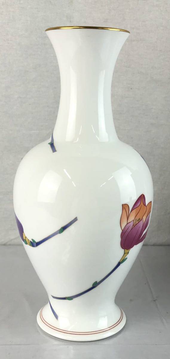 新品香蘭社 花瓶 磁芸工房謹製 古伊万里四季 有田焼 壺 花器 木