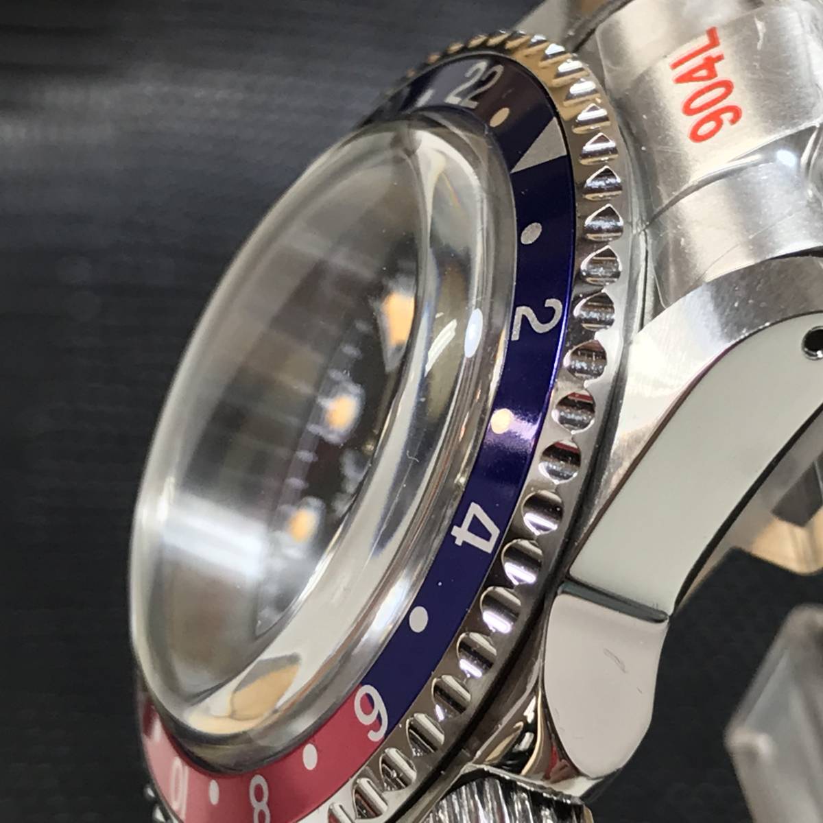SEIKO MOD NH38 ペプシGMT アルミベゼル ブラックインデックスホワイト