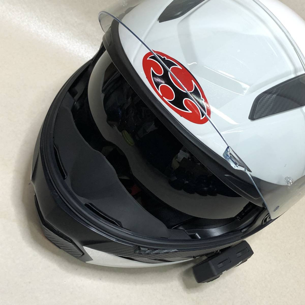 OGK Kabuto システムヘルメット Ryuki ホワイトメタリック XLサイズ 61