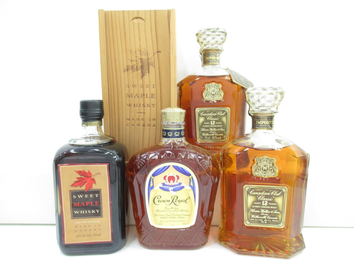 古酒 4本セット カナディアン ウイスキー 各種 カナディアンクラブ
