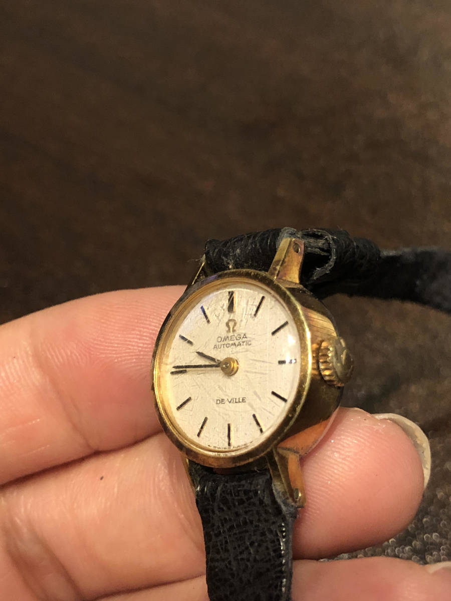 オメガ OMEGA DE VILLE デビル 自動巻き 腕時計 白文字盤 稼働品 2針