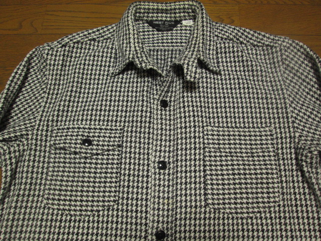 WESTRIDE ウエストライド WEST RIDE 千鳥 ワークシャツ ネルシャツ XL 
