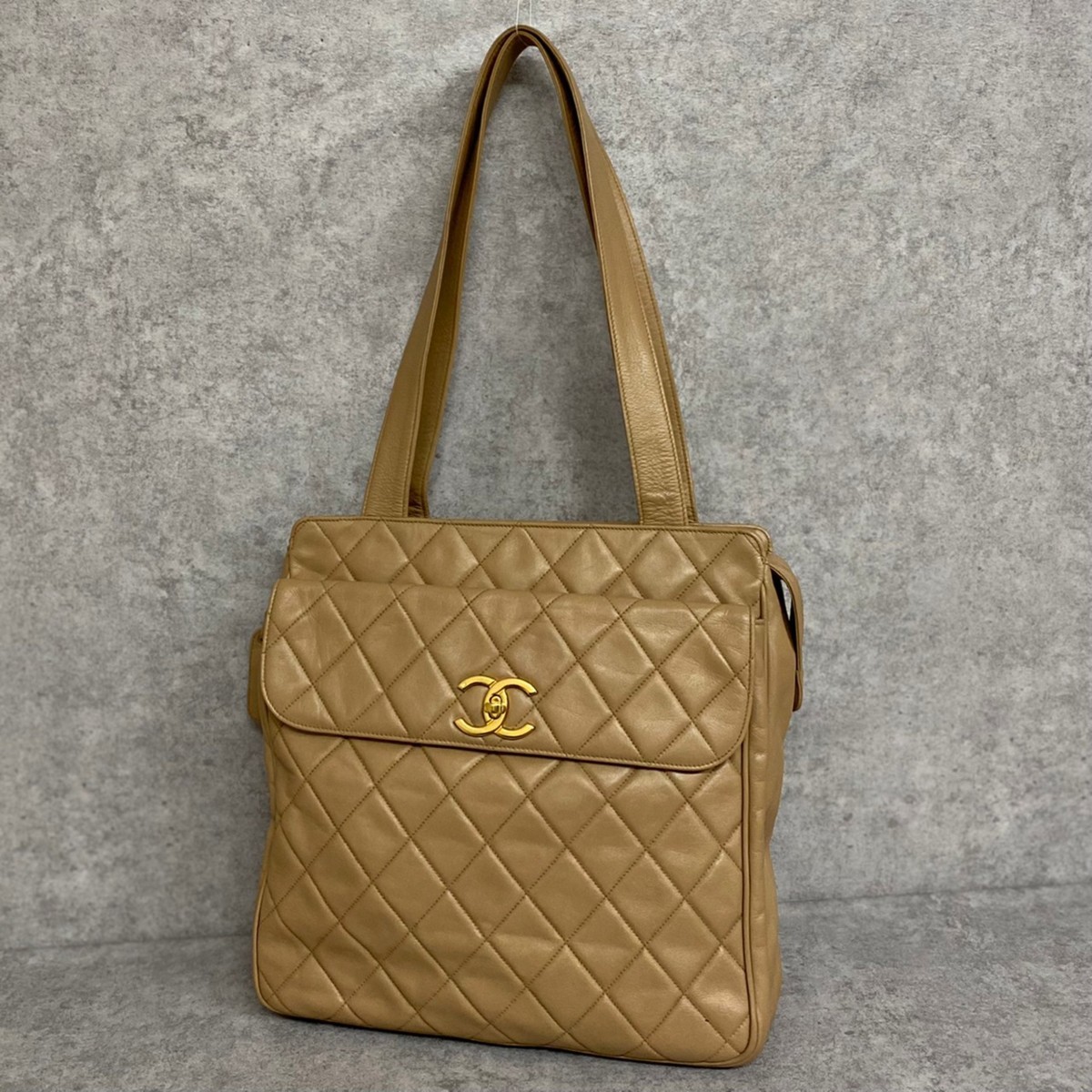 1円 美品 シール あり 3番台 CHANEL シャネル ラムスキン マトラッセ 