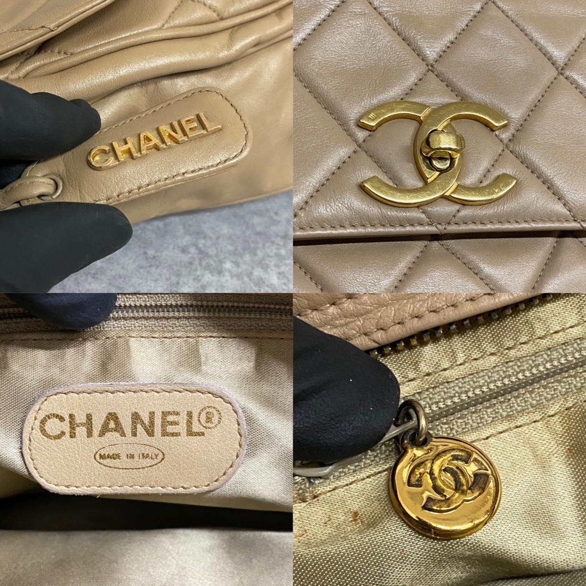 1円 美品 シール あり 3番台 CHANEL シャネル ラムスキン マトラッセ 