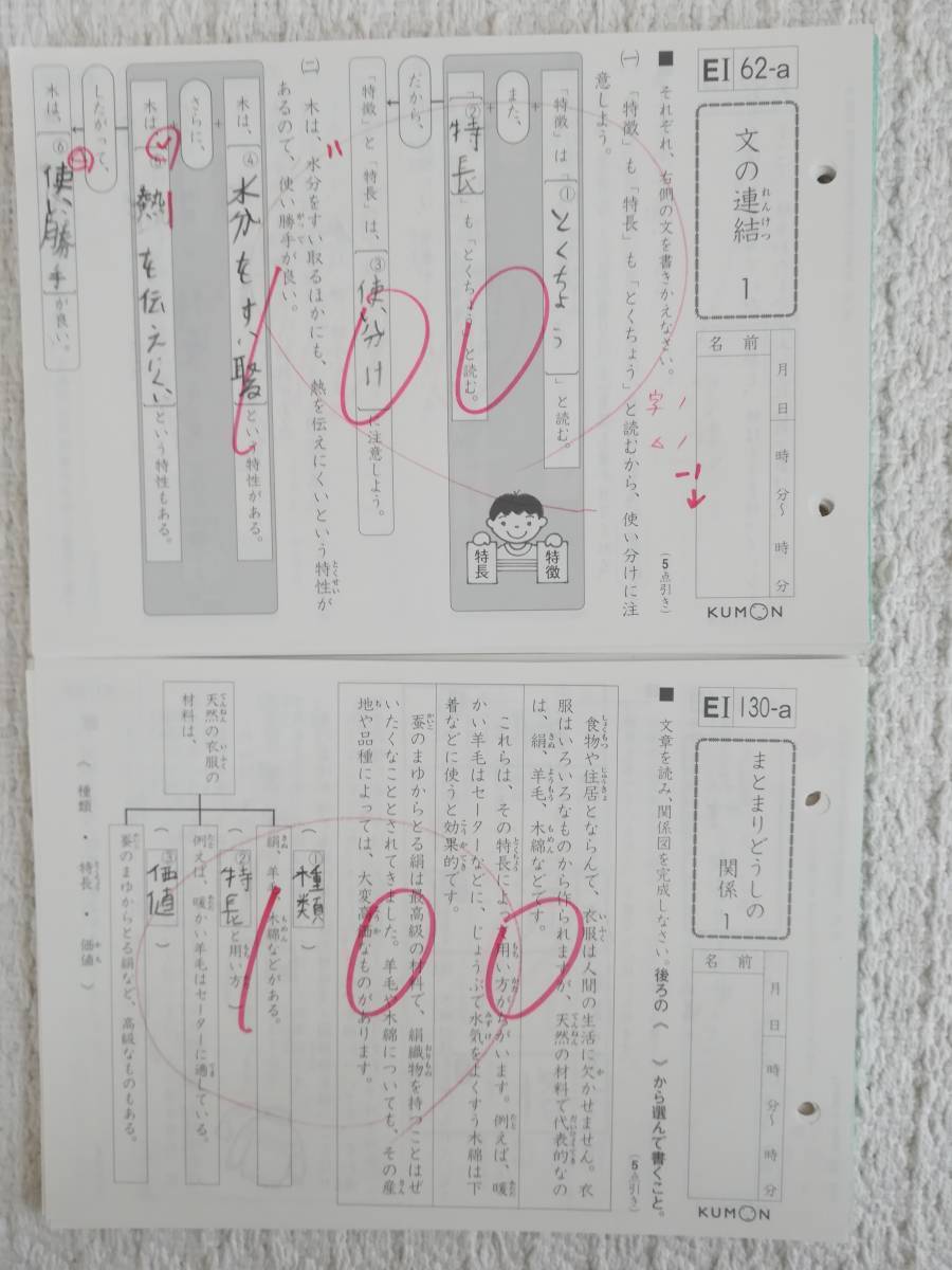 公文 国語e 採点済みプリント全190枚 接続語の種類 機能 読解力 小学校 売買されたオークション情報 Yahooの商品情報をアーカイブ公開 オークファン Aucfan Com