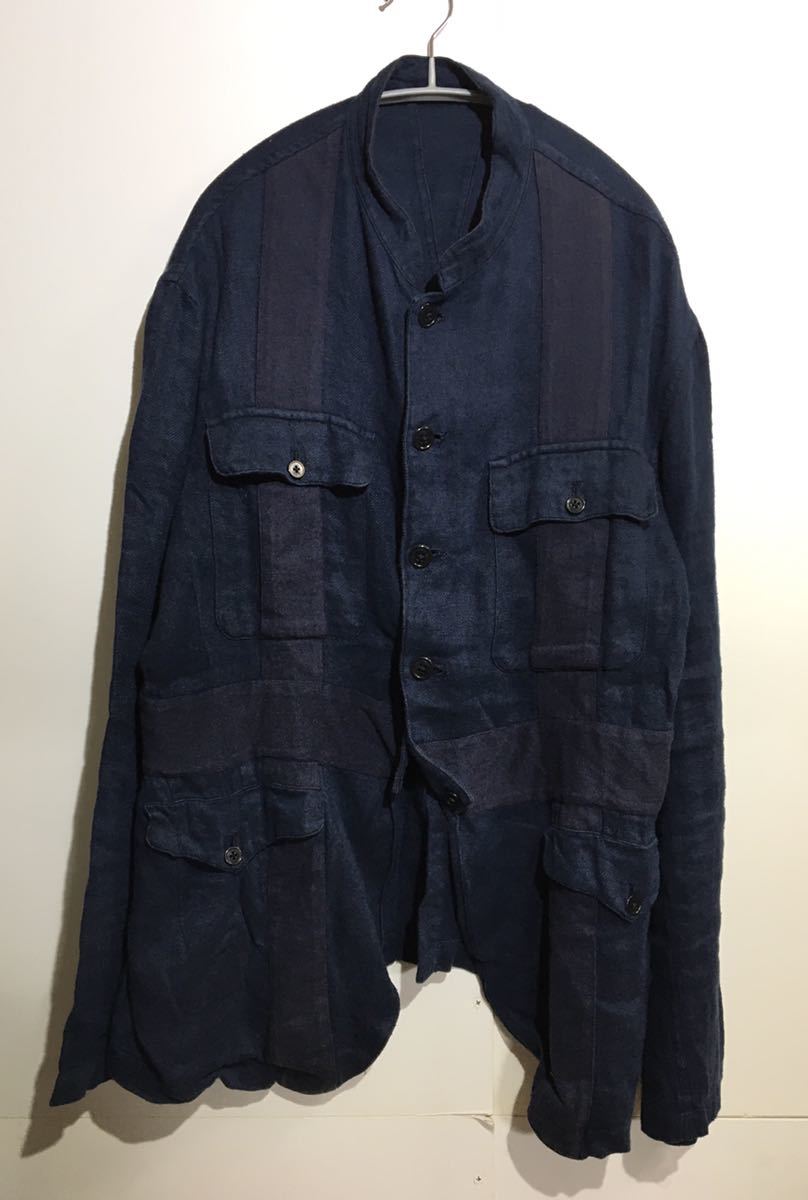  4-87 Yohji Yamamoto POUR HOMME ジャケット ネイビー M ヴィンテージ(テーラードジャケット、ブレザー)｜売買されたオークション情報、yahooの商品情報をアーカイブ公開 - オークファン 男性用