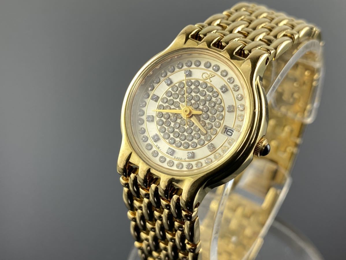A825 ク]1円～☆レディース腕時計 クォーツ 22K GOLD PLATED Klaeuse 