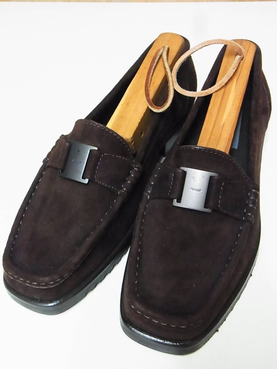 低価，人気 綺麗 イタリア製 BALLY バリー ロゴプレート スエードレザーローファー 靴 茶 サイズ36(その他)｜売買されたオークション情報、yahooの商品情報をアーカイブ公開 - オークファン その他