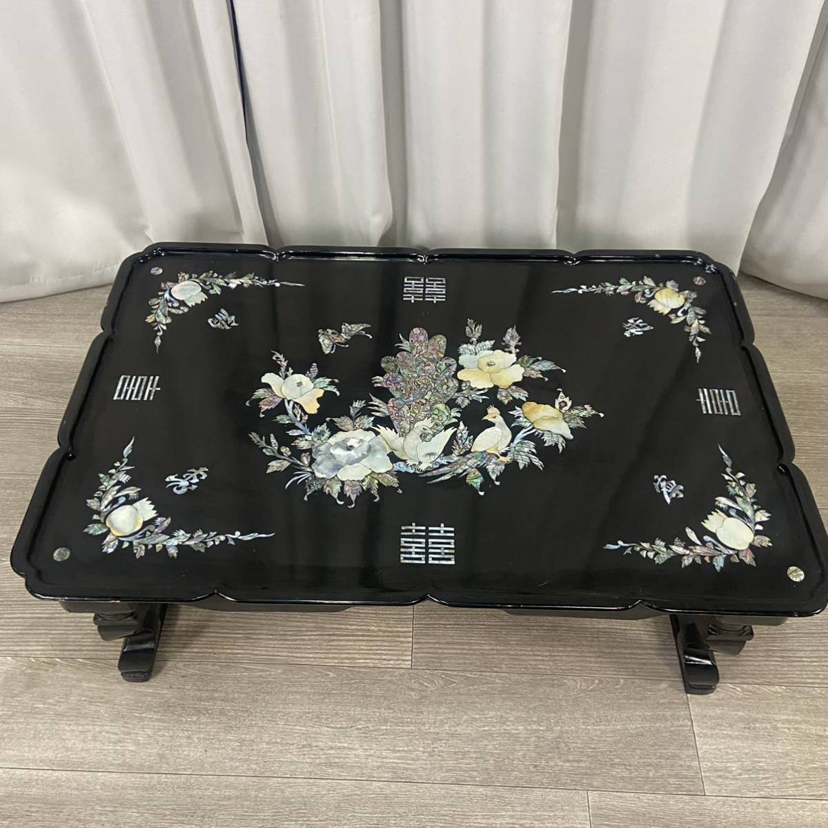 螺鈿　折りたたみローテーブル 螺鈿 折りたたみローテーブル 【公式通販】