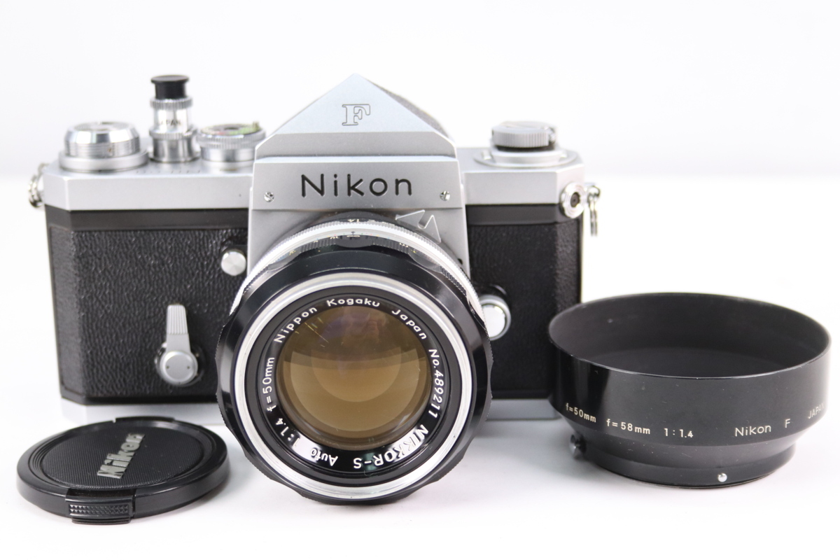 NIKON ニコン F アイレベル NIKKOR-S AUTO 50mm F1.4 単焦点レンズ MF 一眼レフ フィルムカメラ 25775 ...