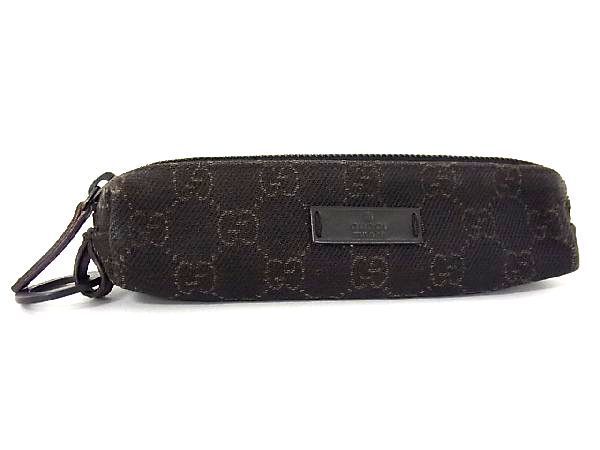 1円 □極美品□ GUCCI グッチ 101598 0416 GGキャンバス ペンケース
