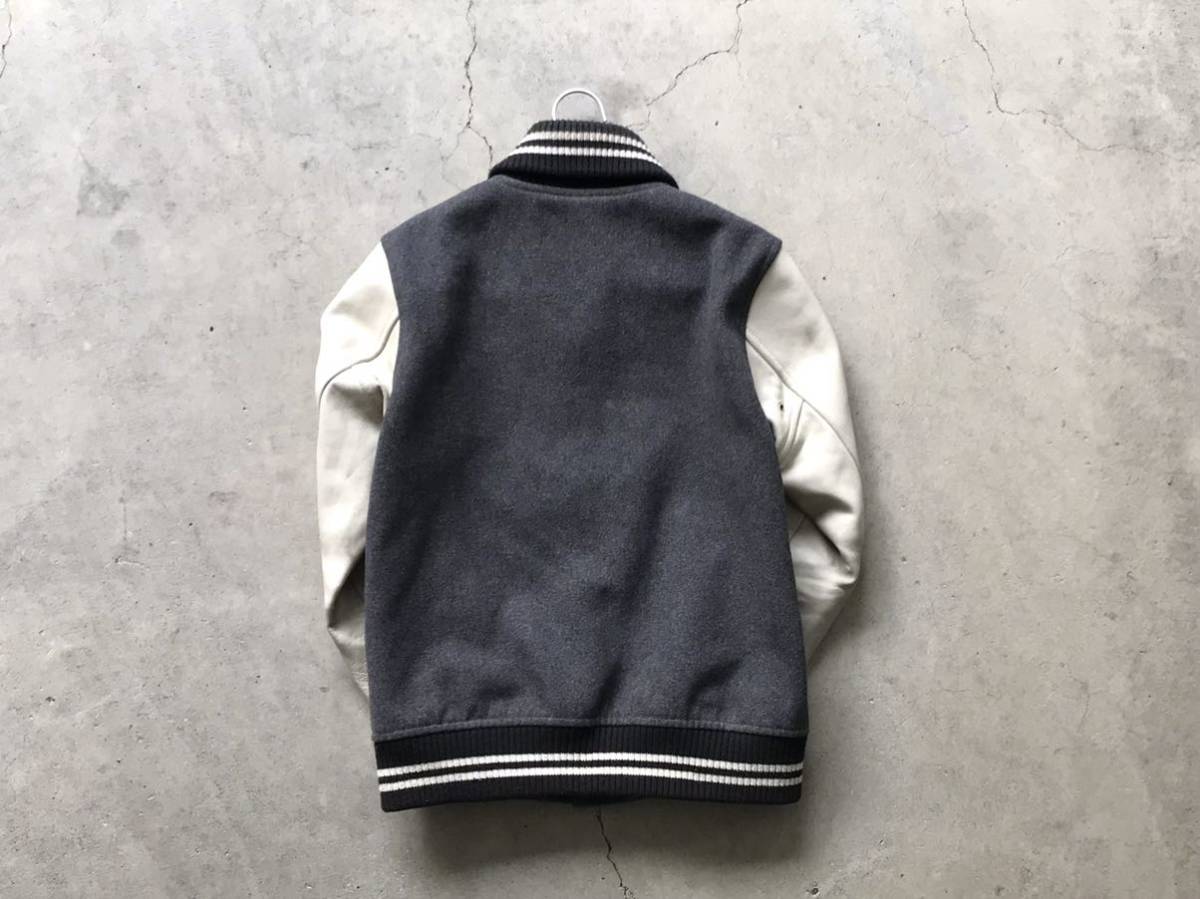 ビームス スタジャン シープスキン 袖革 美品BEAMS ラムレザー メルトン L オールブラック ウール レザー切り替え BEAMS メルトンスタジャン M メンズ Jacket&frasl;シープレザーメルトンコンビ