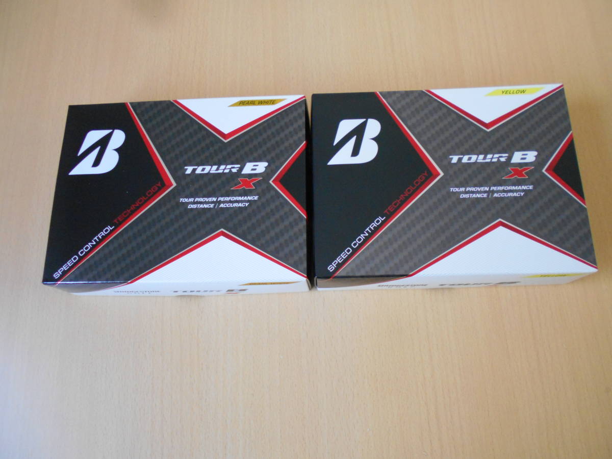 ●ブリヂストンゴルフ●TOUR-B X●2ダース●イエロー&パールホワイト●新品●