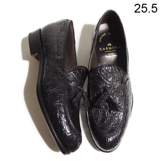 A9171P▽CARMINA カルミナ▽ 新品 734 クロコダイル タッセル 
