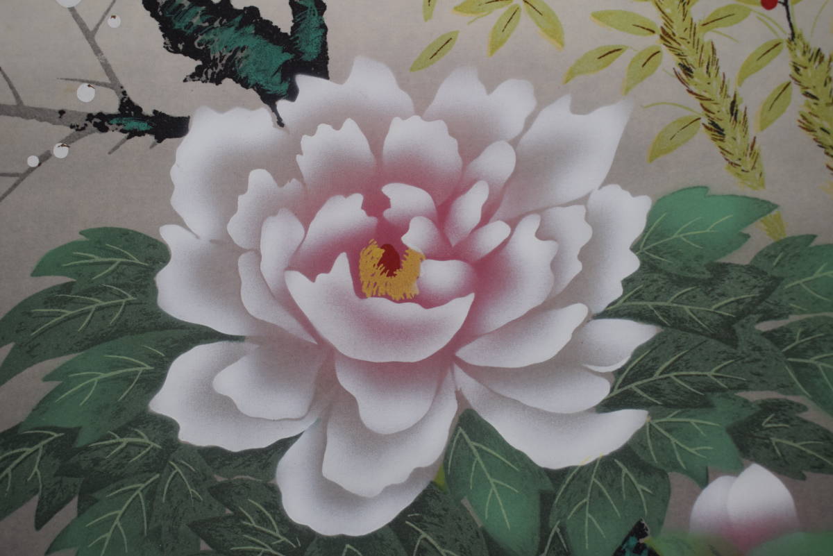  複製 春光/四季花図/牡丹/梅/菊/南天/工芸品/掛軸 宝船 Z-192(花鳥、鳥獣)｜売買されたオークション情報、yahooの商品情報をアーカイブ公開 - オークファン 花鳥、鳥獣
