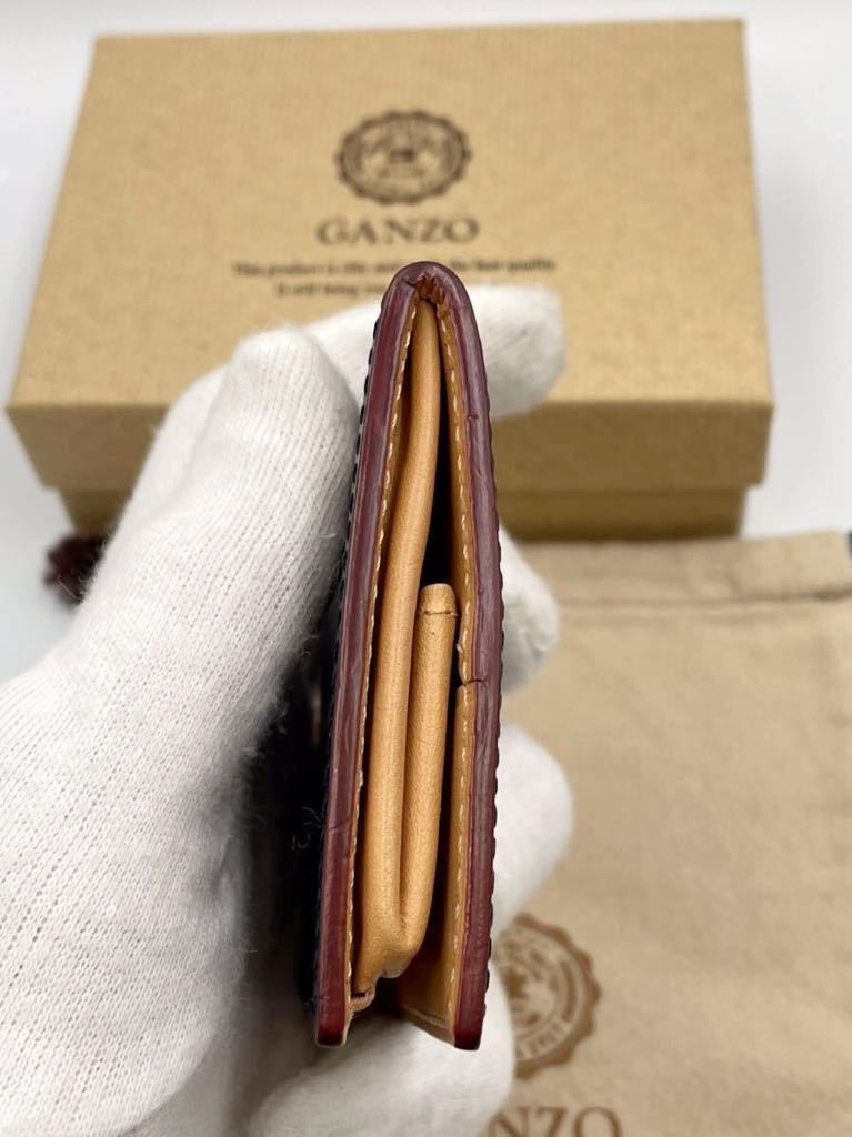 ガンゾ コインケース ブラック コードバン 美品 メンズ レディース