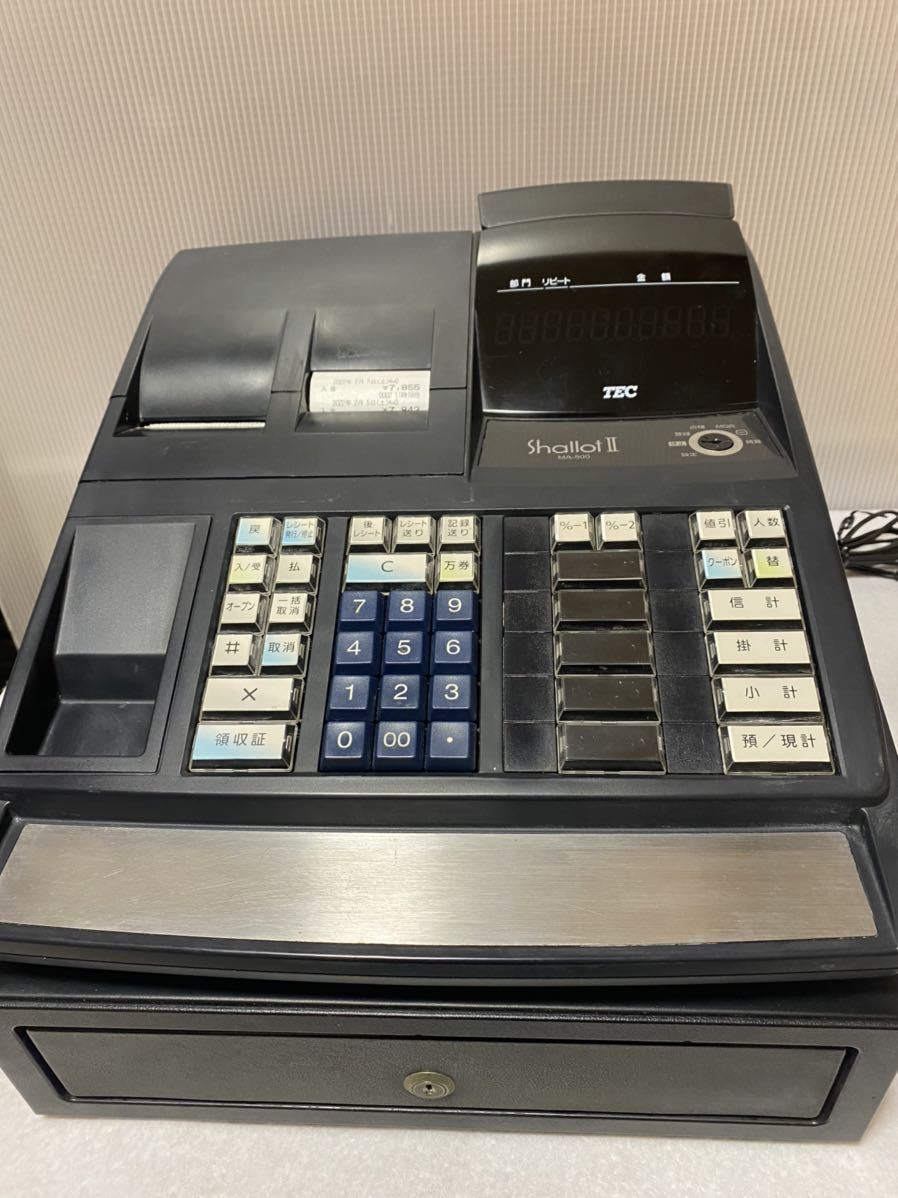 SHARP 電子レジスター XE-A147-W レジスター 鍵付き 動作確認済み