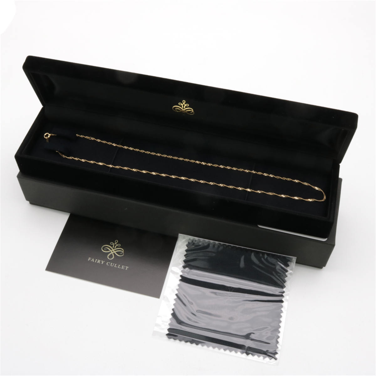 0384 / フェアリーカレット K18 K18YG Au750 ネックレス スクリュー
