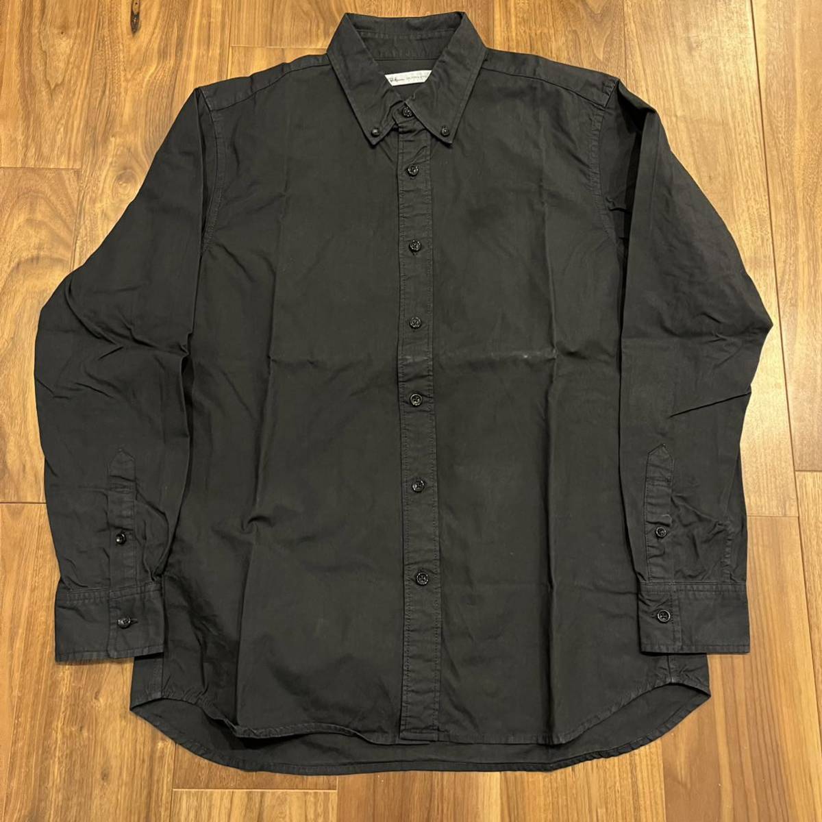RON HERMAN オックスフォードシャツ L ブラック Black 長袖シャツ ロンハーマン メンズ