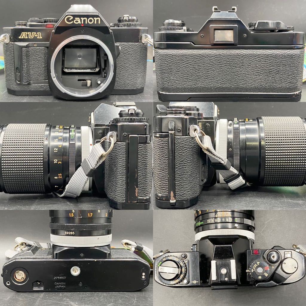 Canon AV-1 が２台 ＋ FDレンズ が５本 モルト交換済 動作OK! キャノン Canon AV-1 CANON LENS FD 135mm F 2.5 S.C. POWER