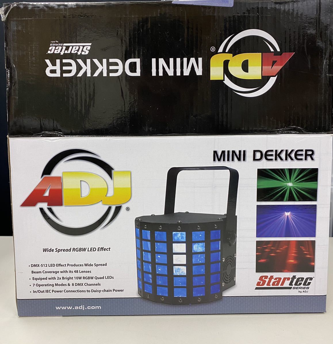 照明 MINI DEKKER 未使用品】ADJ MINI DEKKER LEDエフェクト照明 返金