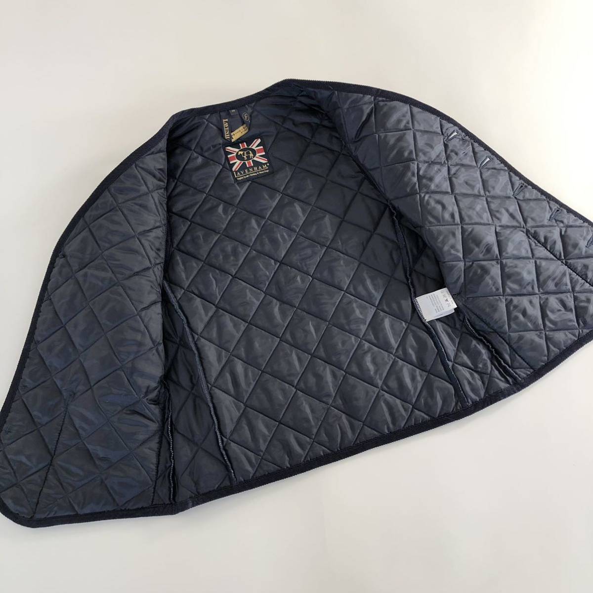 美品】LAVENHAM キルティングベスト サイズ36 ブラック LAVENHAM 