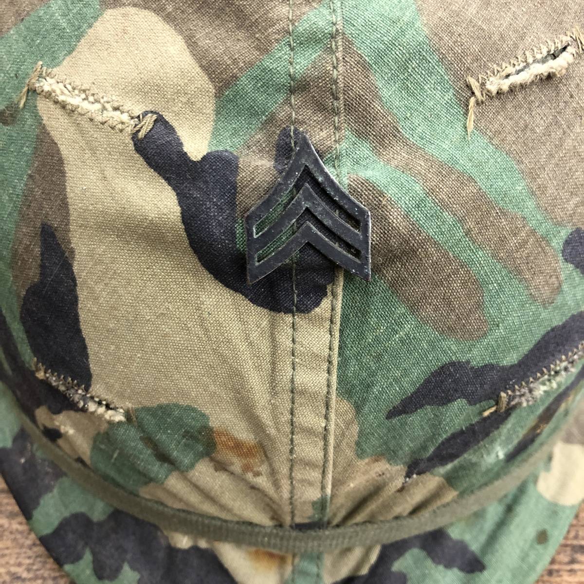 □米軍 アメリカ軍 ヘルメット□ミリタリー 迷彩 約20年前に沖縄で