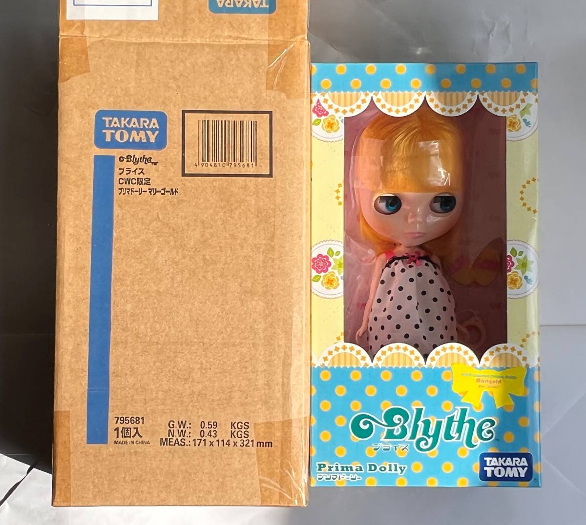 宅急便送料込み　ブライス　CWC限定　「プリマドーリー　マリーゴールド」　未開封　外箱段ボール付き　Blythe