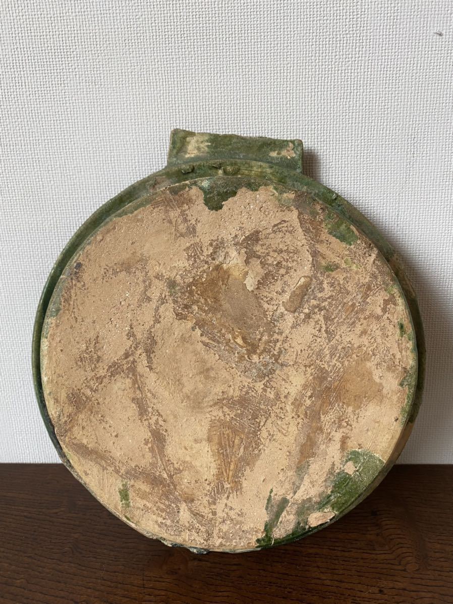 漢緑釉 馬と厩舎型 出土品 置物 ／ 漢時代 】中国古玩 副葬品 古渡り
