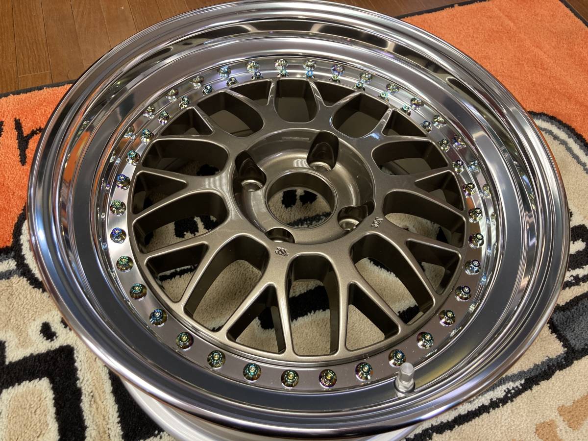 品 ホイールのみ4本Set WORK マイスターM1 3P チタンピアス 8J+6 9J+3 