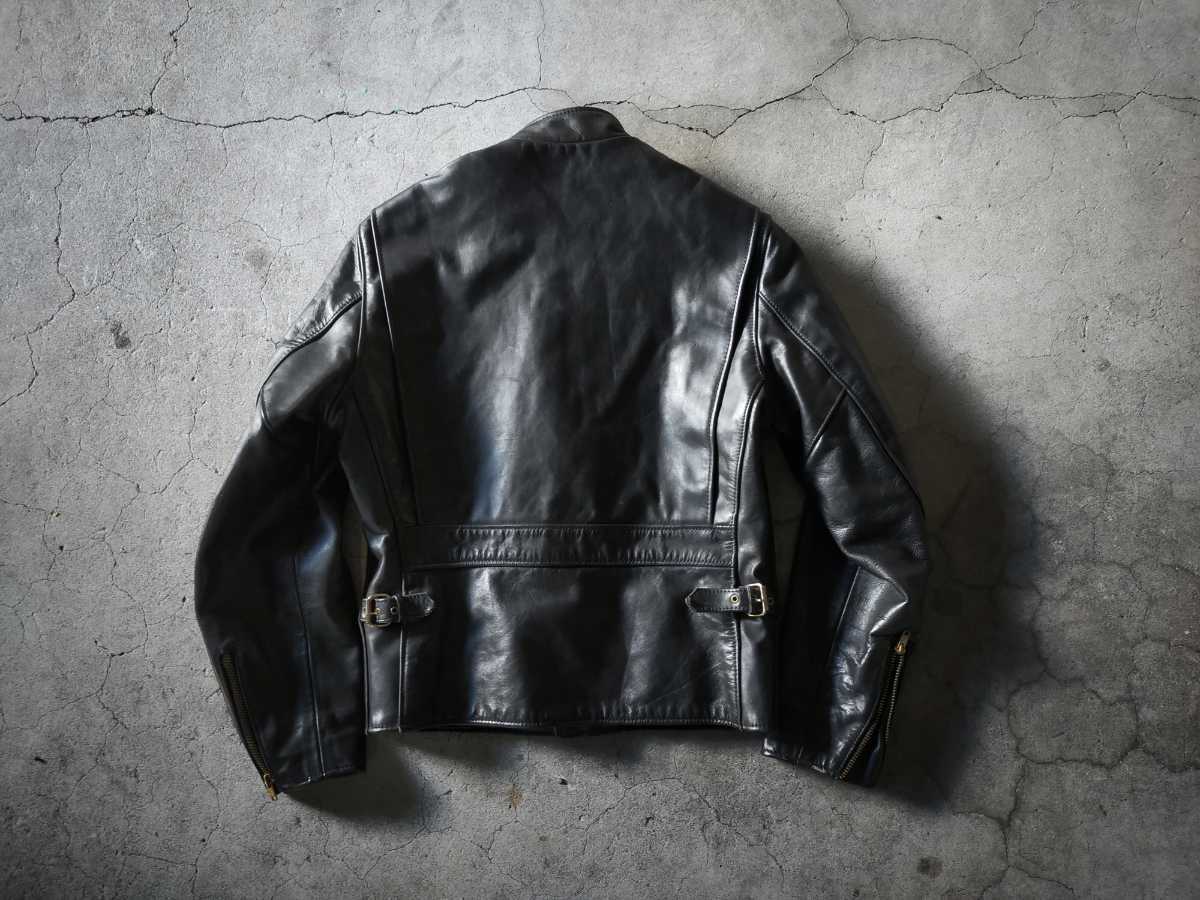 USA製【美品】Unknown 肉厚 レザー シングルライダースジャケット 36 