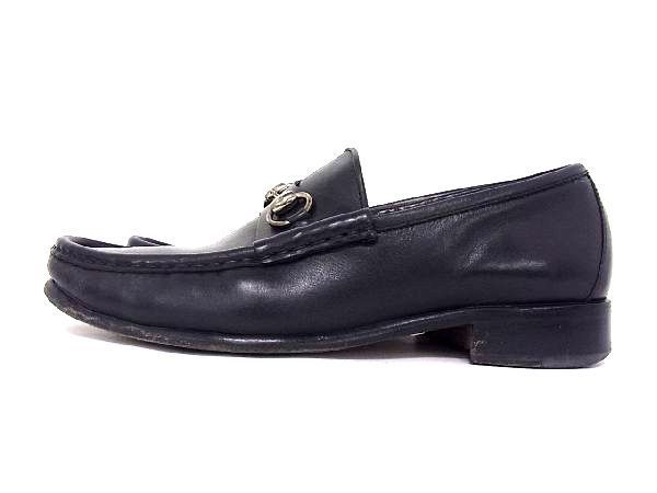 1円 GUCCI グッチ 110 0009/4 ホースビット レザー シルバー金具