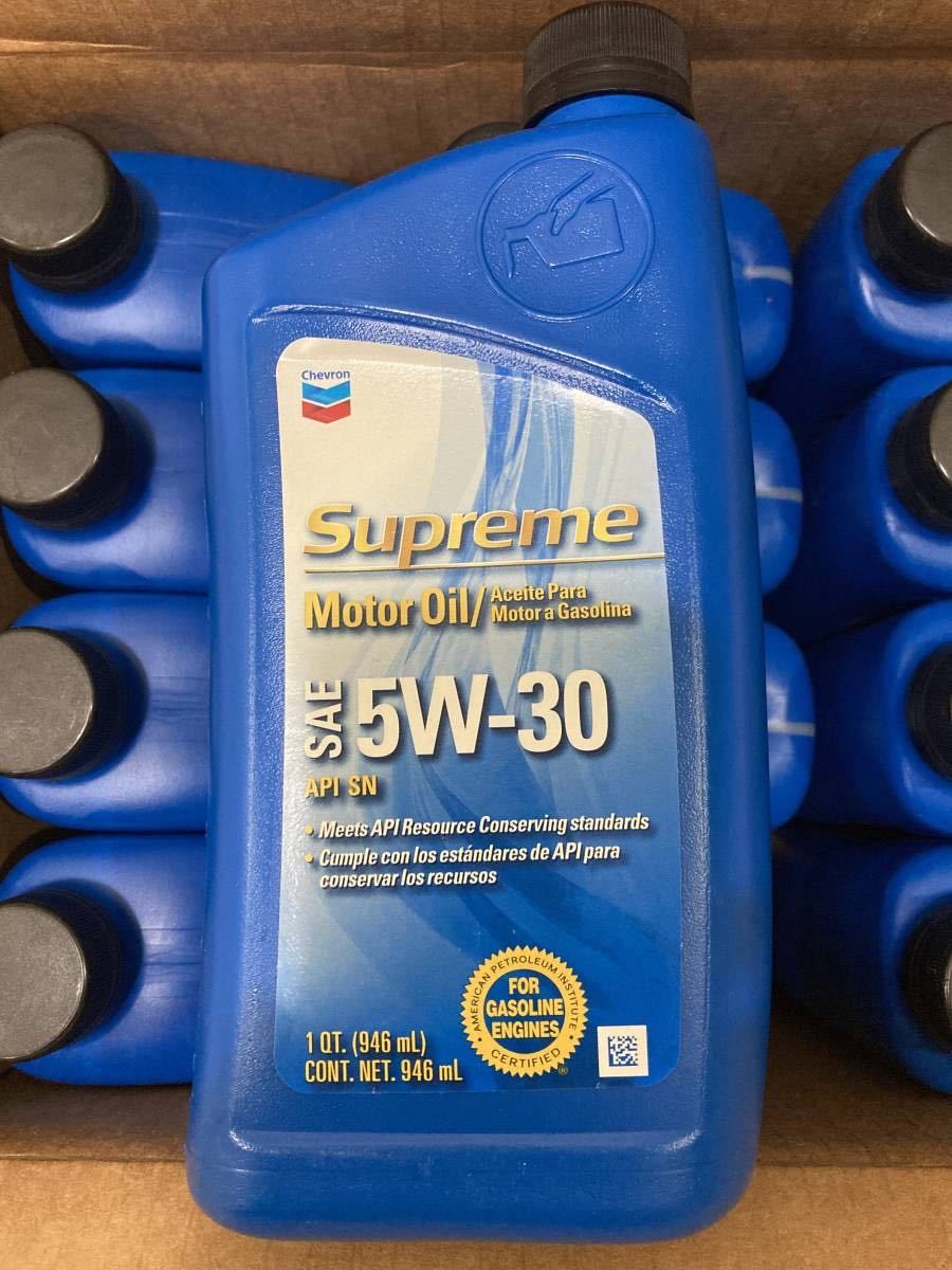 未使用】 Chevron シェブロン Supreme SAE 5W-30 946ml ×12本 コストコ 
