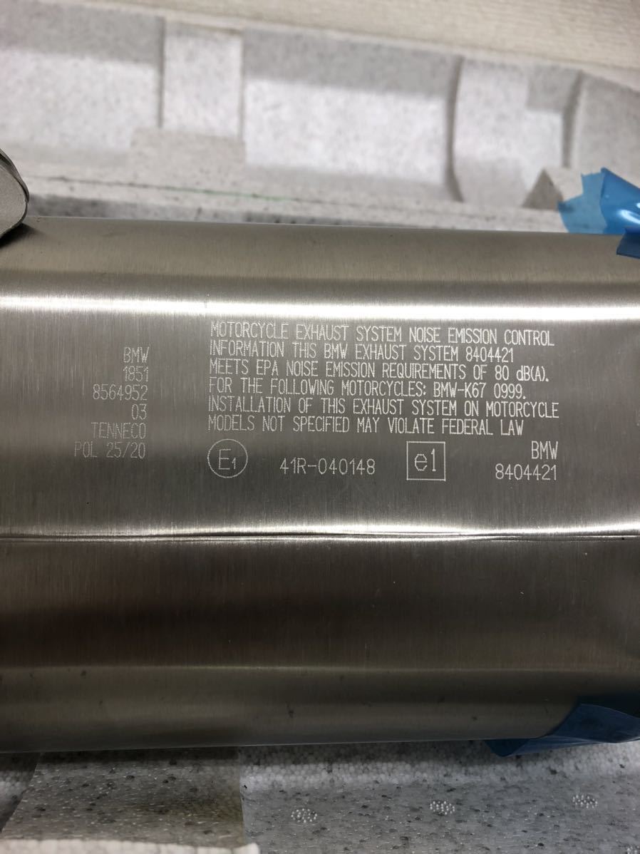 BMW S1000RR バイク用 サイレンサー マフラー 純正 1851 8564952 03 