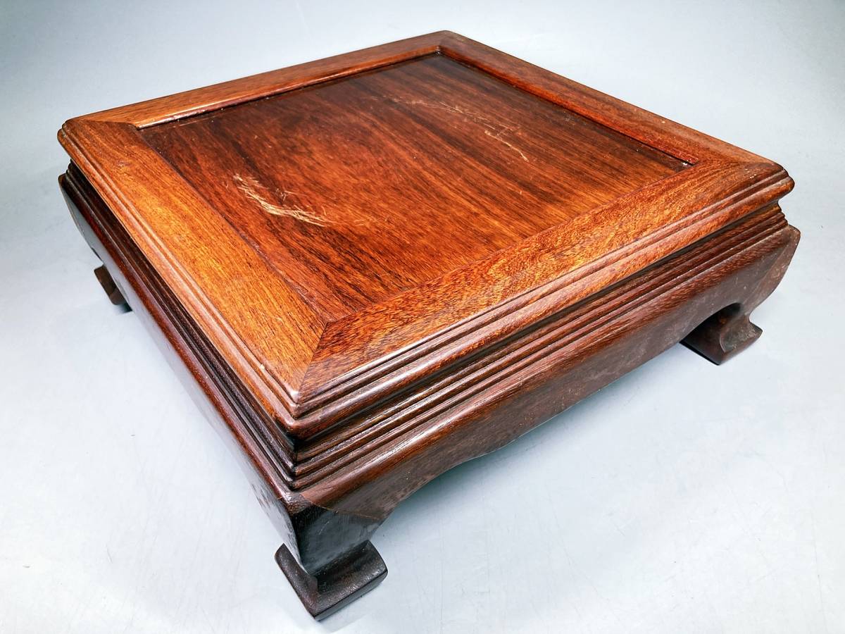 サイドテーブル アンティーク 唐木 花台 飾り台 香炉台 盆栽台 花台