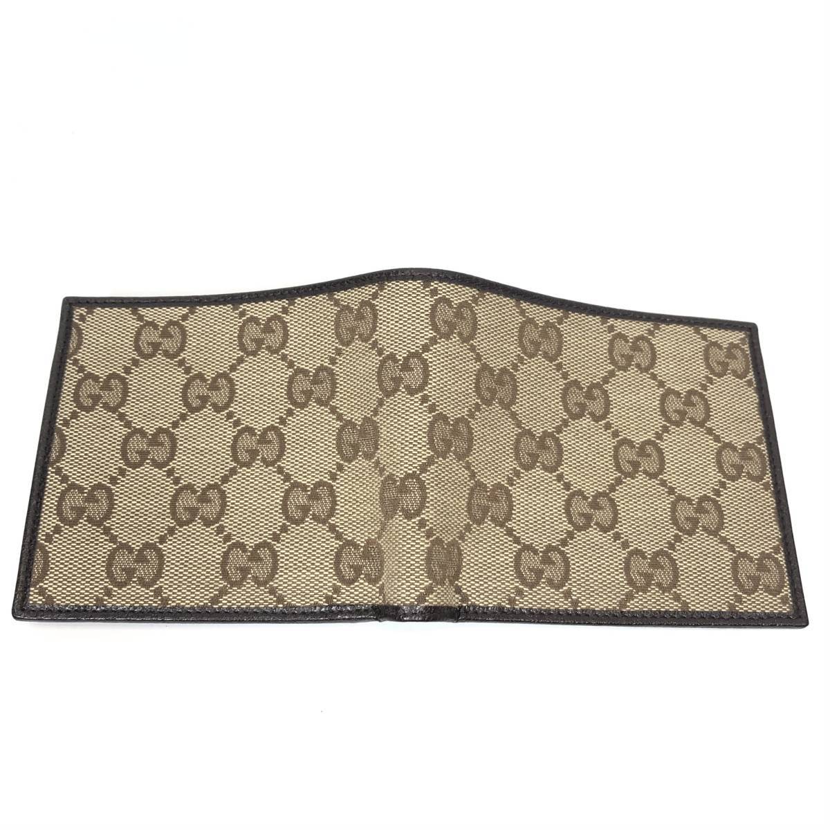 ▽【極美品】 GUCCI グッチ 048624276 二つ折り 財布 GGキャンバス 