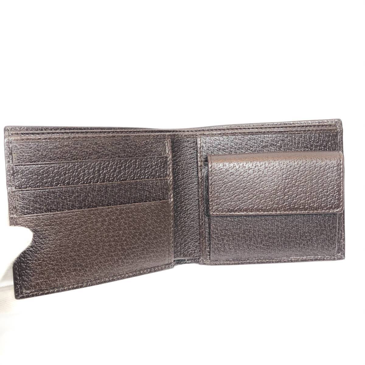 ▽【極美品】 GUCCI グッチ 048624276 二つ折り 財布 GGキャンバス 