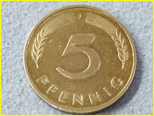 ドイツ 5ペニヒ 硬貨/1980年】 5ペニヒ 旧硬貨 /西ドイツ/コイン/古銭