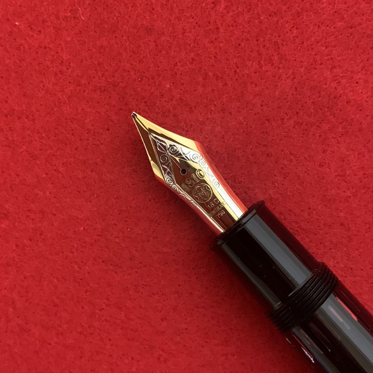 超美品 モンブラン 149 18C 白帯 フラットペン芯 70年代 マイ 