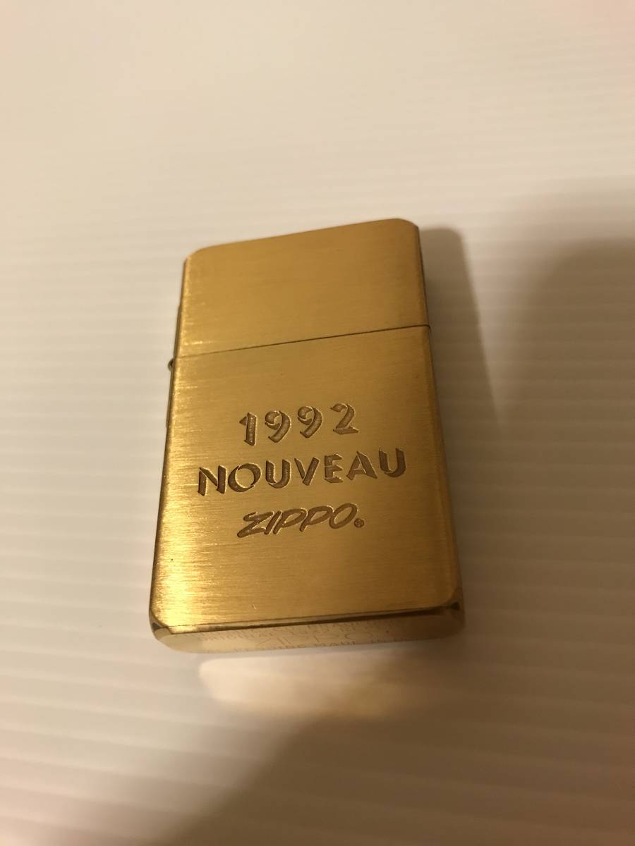 Zippo 1932レプリカ 1992 NOUVEAU ヌーボー ゴールド ① ジッポー 